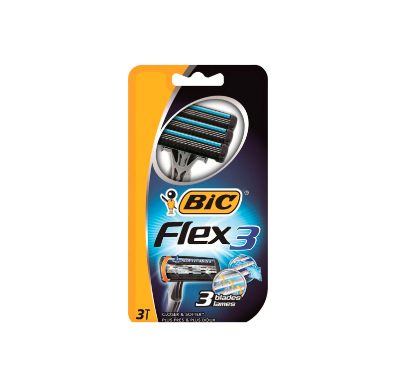 BIC FLEX 3 — 3 пичокли бир марталик устара (3 дона)