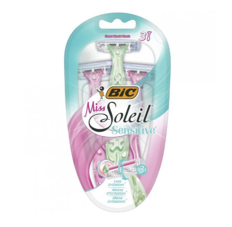 BIC MISS SOLEIL SENSITIVE айоллар учун бир марталик устара — 3 дона