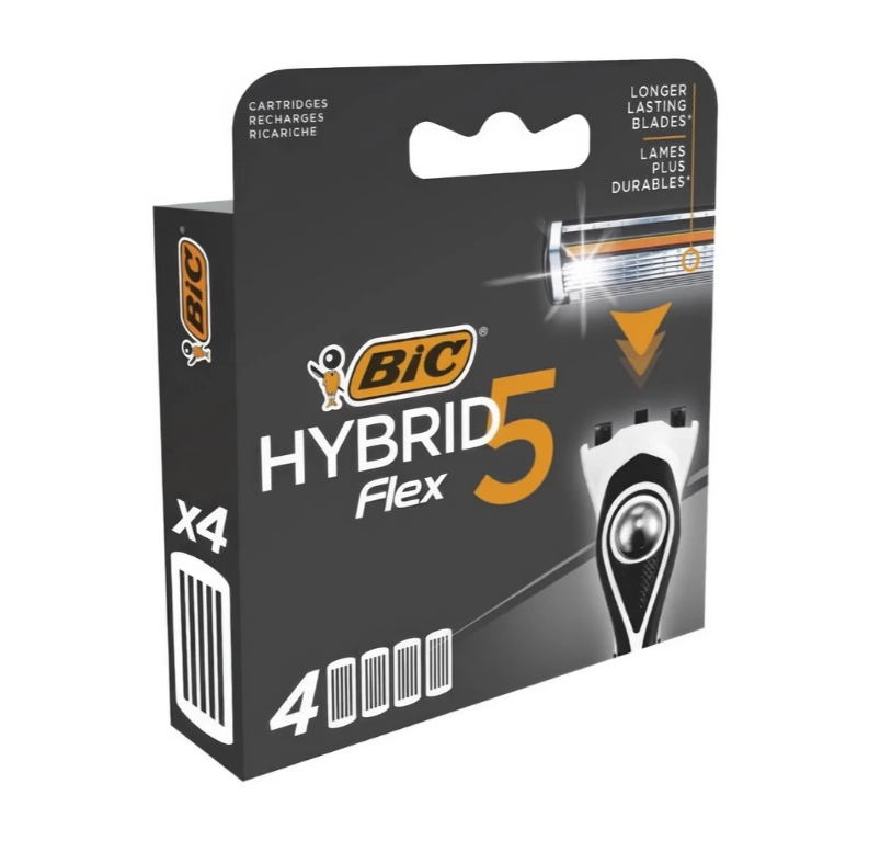 BIC FLEX 5 HYBRID almashtiriladigan кассета — 4 дона