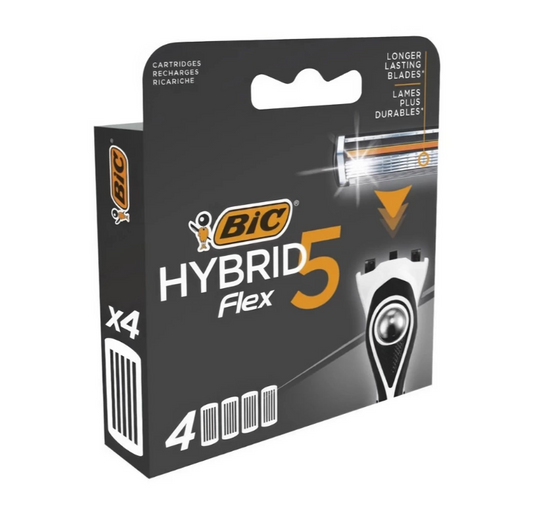 BIC FLEX 5 HYBRID almashtiriladigan кассета — 4 дона